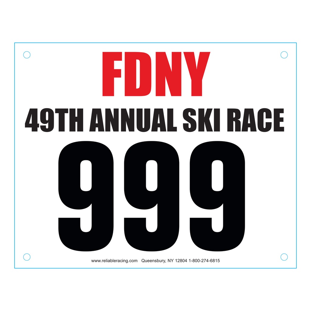 Custom Standard Running Numbers - 8"W x 6.5"H