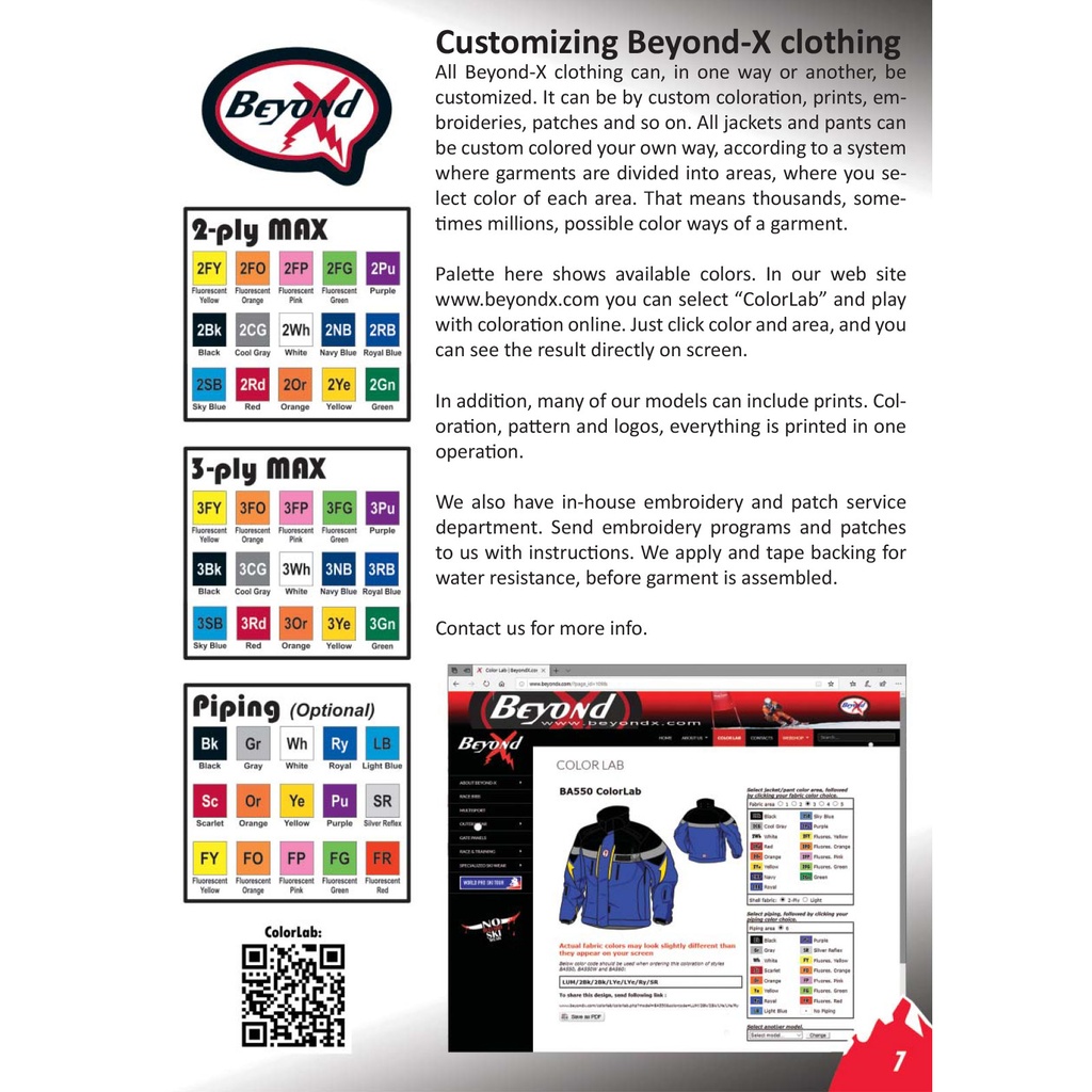 Beyond-X Custom Insulated Jackets