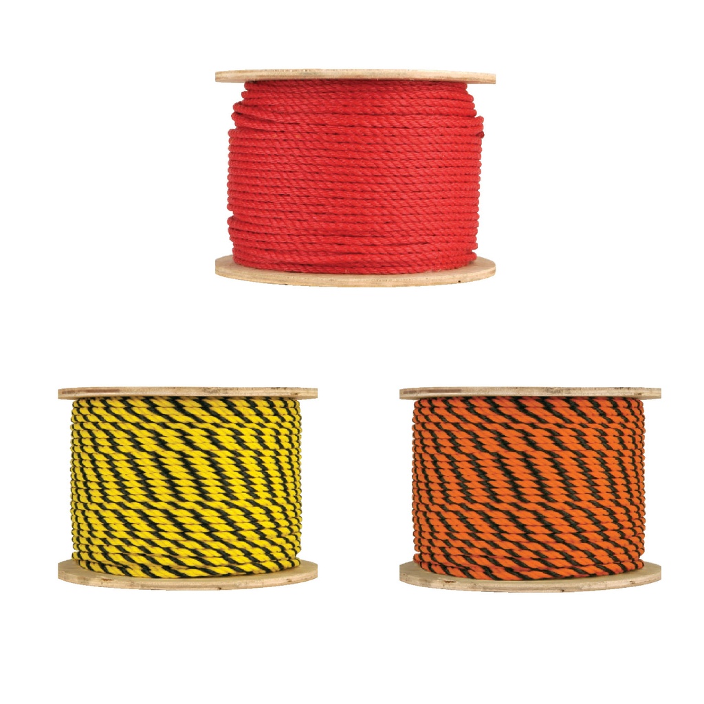 3-Strand Twisted Polypropylene Rope - 3/8"