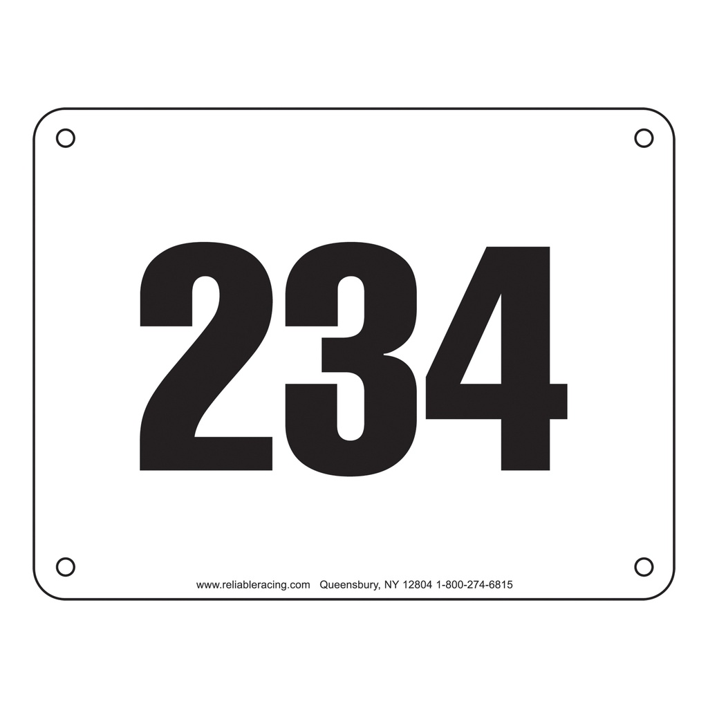 Stock Standard Running Numbers - 8" W x 6" H