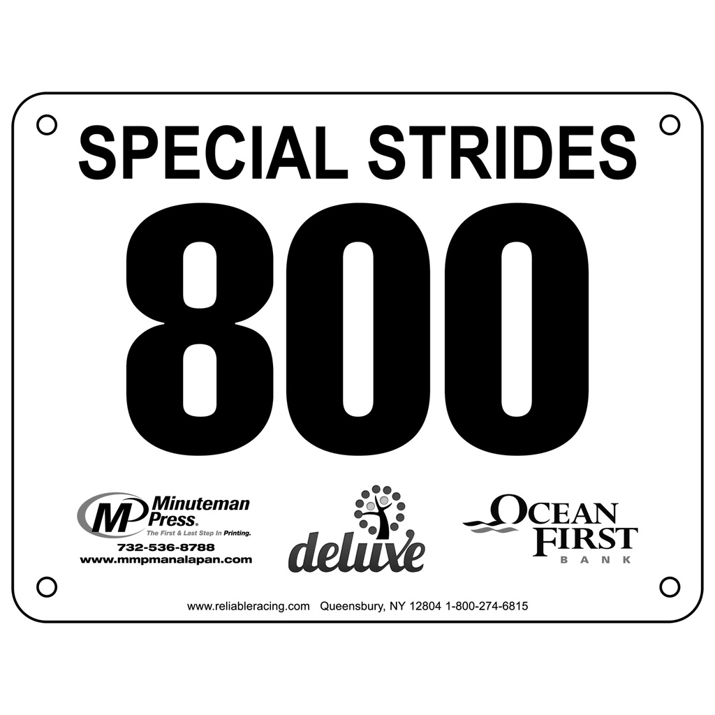 Custom Standard Running Numbers - 7.5"W x 6"H