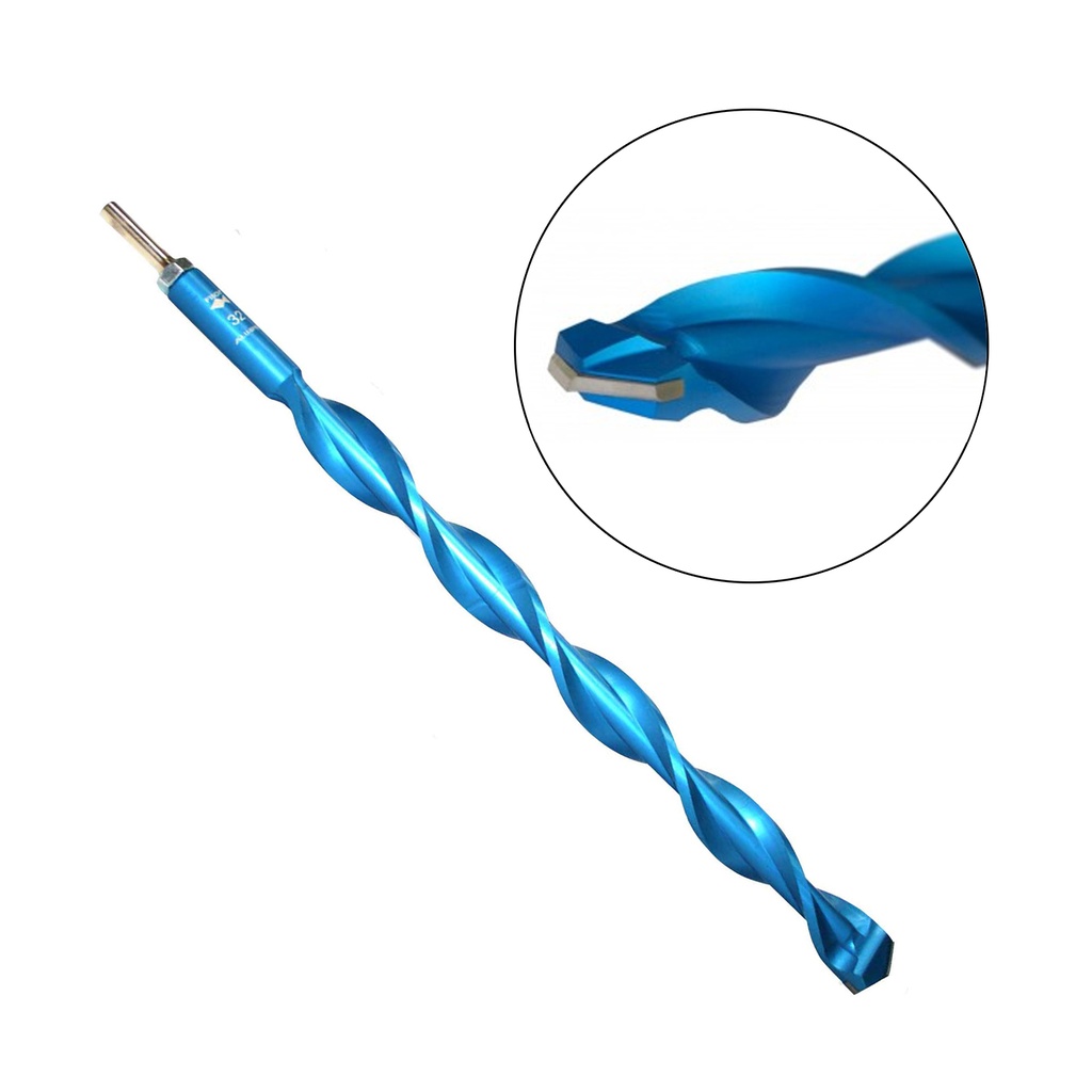 Alu Speed Light "Hammer" Ice Auger 35mm By Fisch® - 1/2" Shank