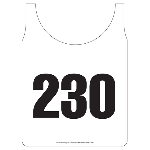 [50739] Stock Numbered 2 Panel Souvenir Bibs
