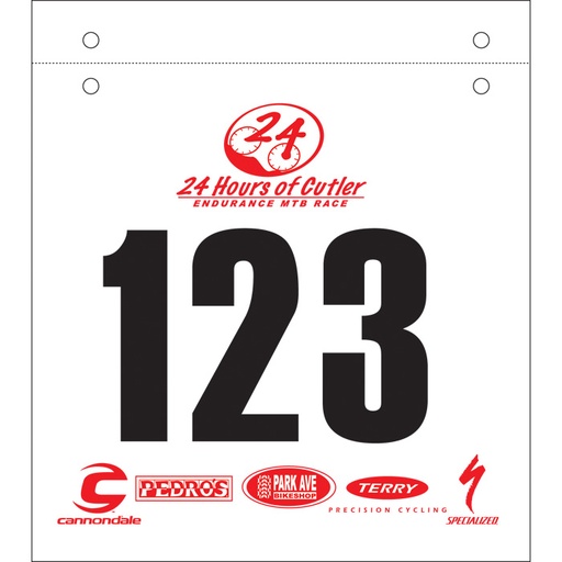 [92123L] Custom Mountain Bike Numbers - 7.5"W x 6"H